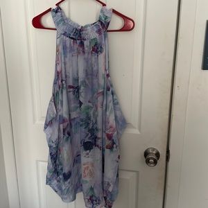 Light Purple Open Shoulder Top